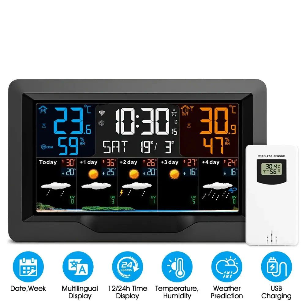 Wi-Fi 4-in-1 Weather Station with TUYA App & Date Display - HBC