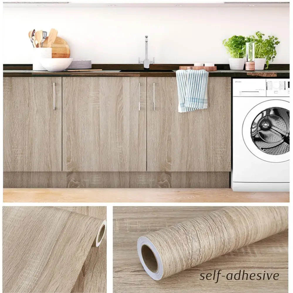 Wide Wood Grain PVC Wallpaper (40cm & 55cm) (available in 5 designs) - Design 4 / 40cmx1m - SS