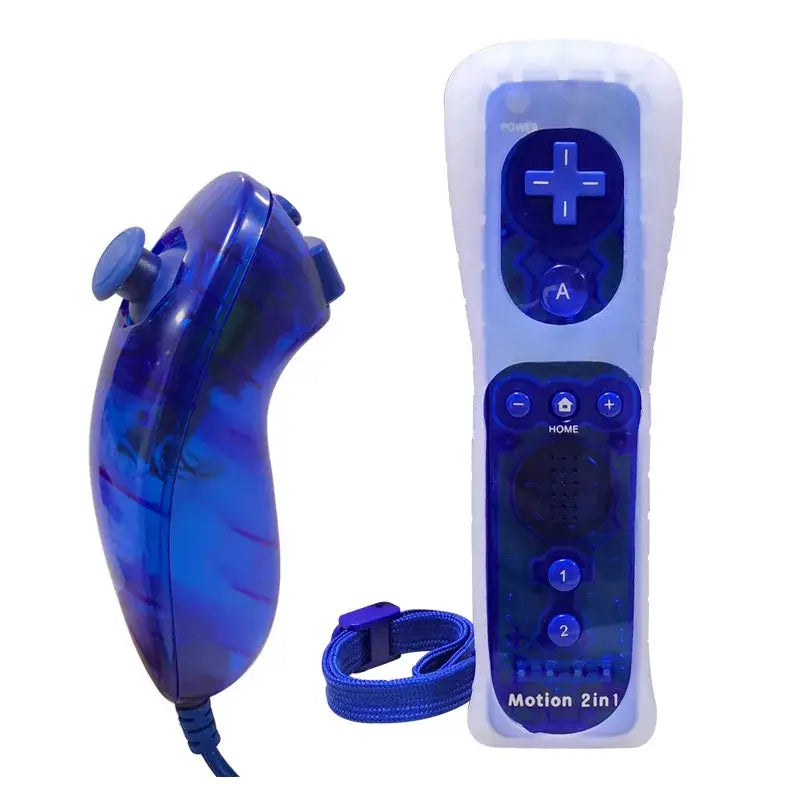 Wii Remote & Controller – With Motion Plus (8 colours available) - Transparent Blue / Controller - 9eight5