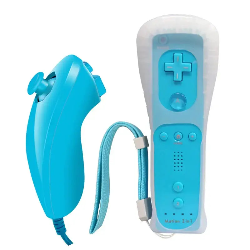 Wii Remote & Controller – With Motion Plus (8 colours available) - Sky Blue / Controller - 9eight5