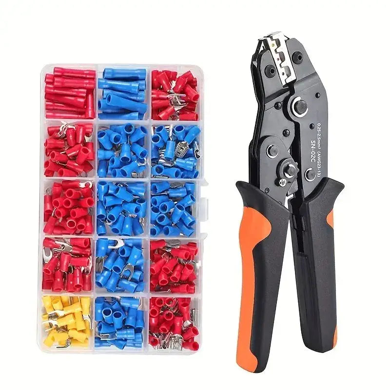 Wire Crimping Tool & Connector Assortment Kit - 280PCS Kit / Crimping Tool - HBC