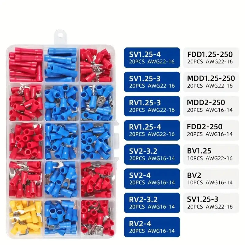 Wire Crimping Tool & Connector Assortment Kit - HBC