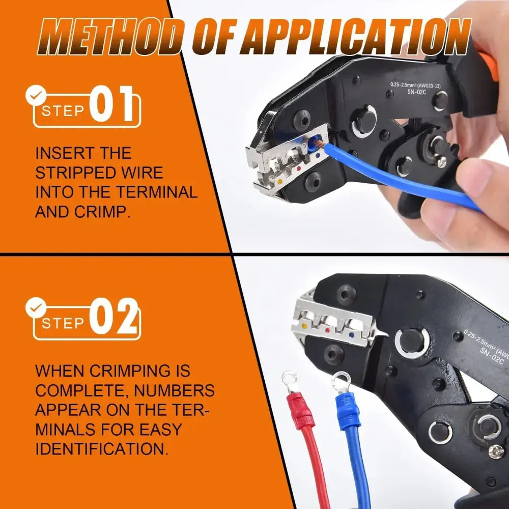 Wire Crimping Tool & Connector Assortment Kit - HBC