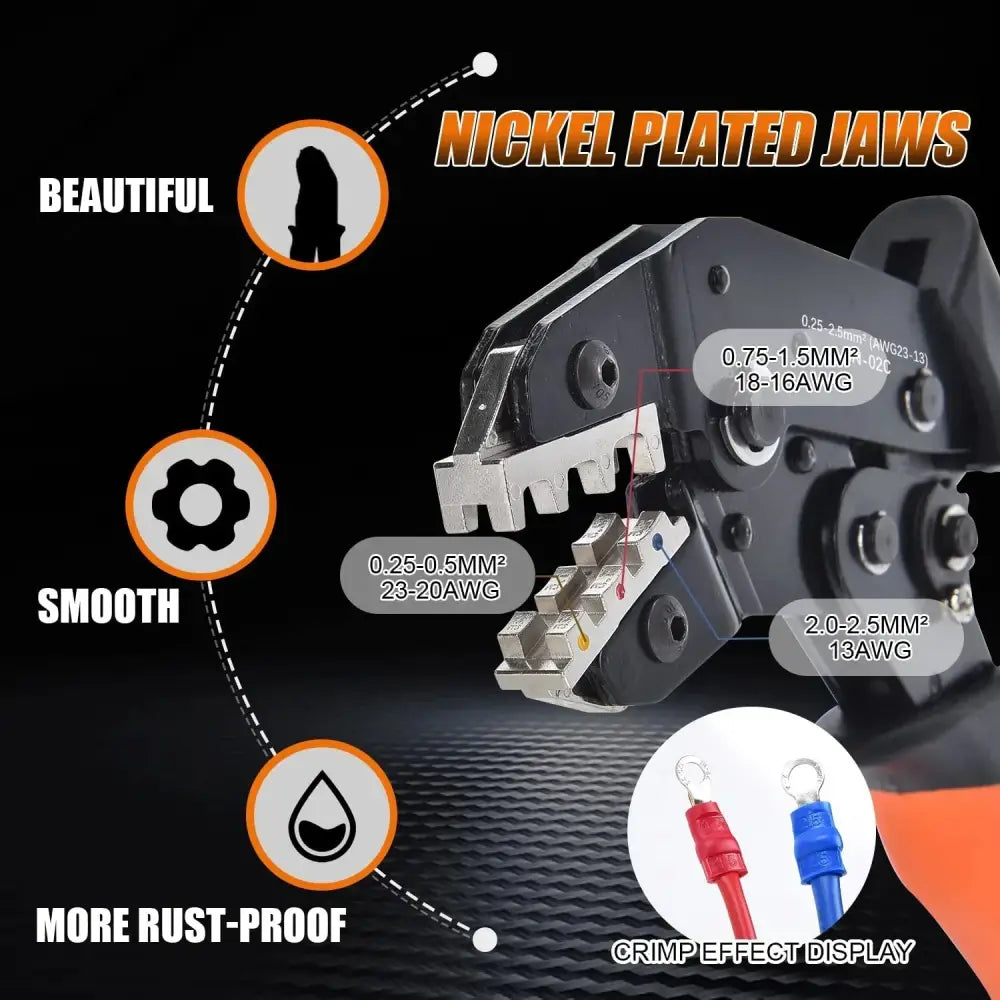 Wire Crimping Tool & Connector Assortment Kit - HBC