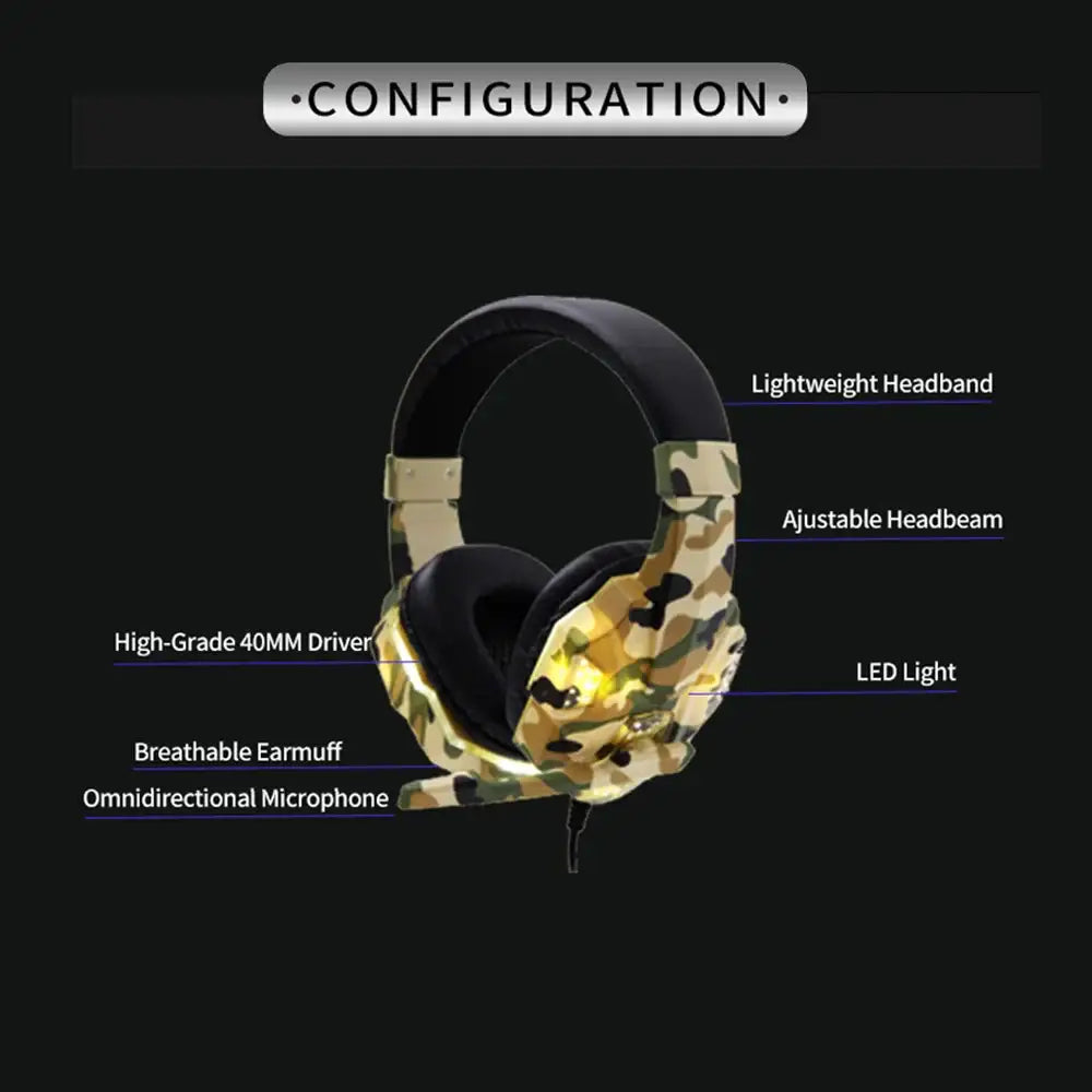 Wired Gaming Headset with Mic & LED (2 colours available) - 9eight5