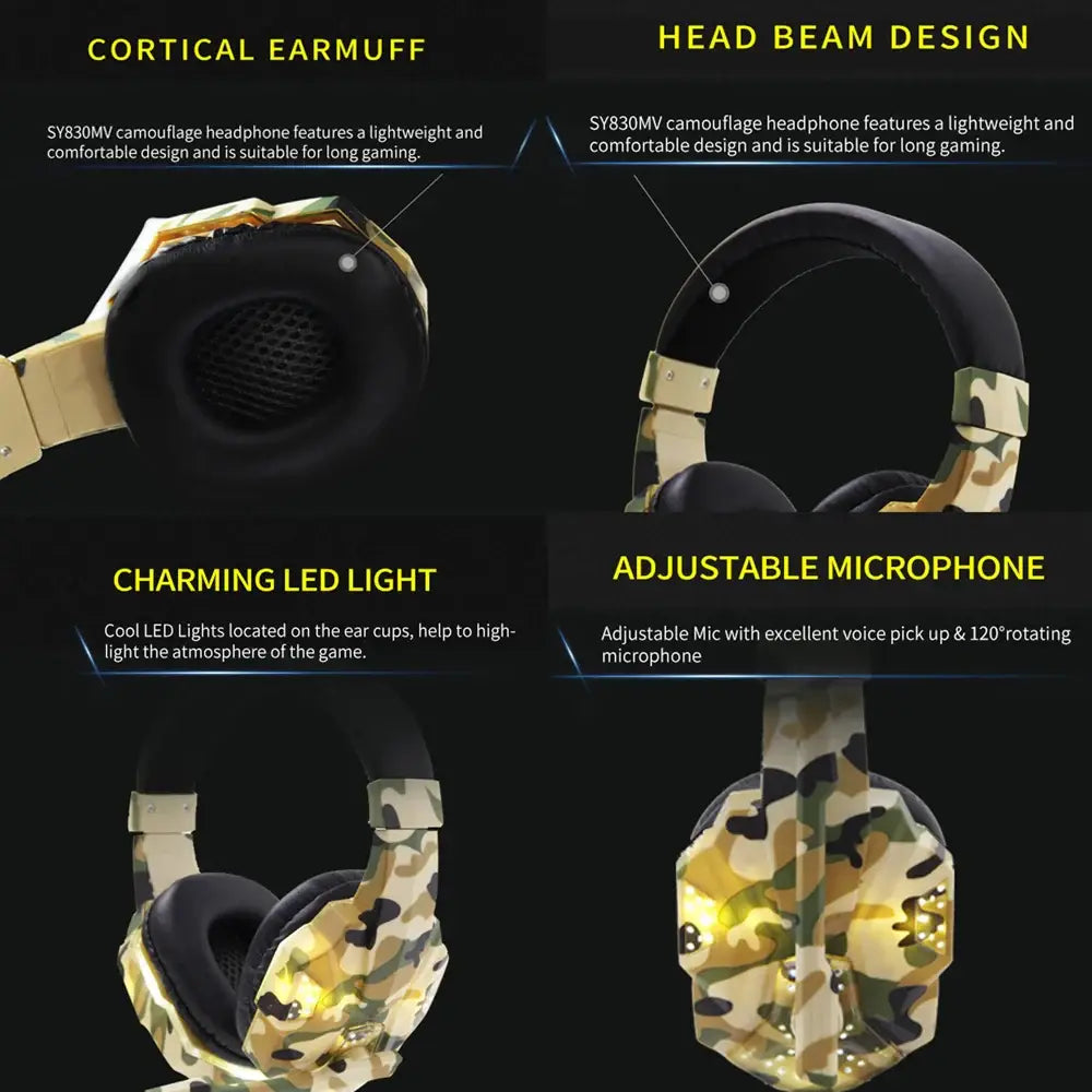 Wired Gaming Headset with Mic & LED (2 colours available) - 9eight5