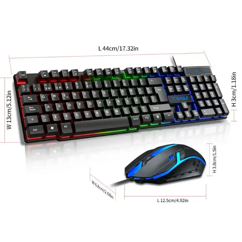 Wired Keyboard & Mouse Set (different language available) - 9eight5