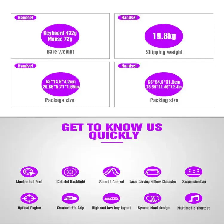 Wired Keyboard & Mouse Set (different language available) - 9eight5