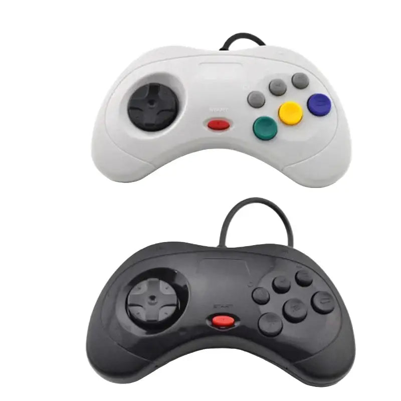 Wired Sega Saturn Controller – Classic USB Gamepad (available in Black & White) - 9eight5