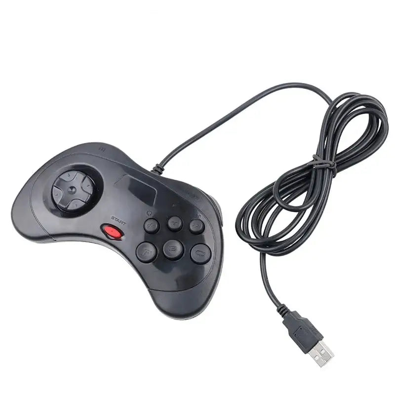 Wired Sega Saturn Controller – Classic USB Gamepad (available in Black & White) - 9eight5