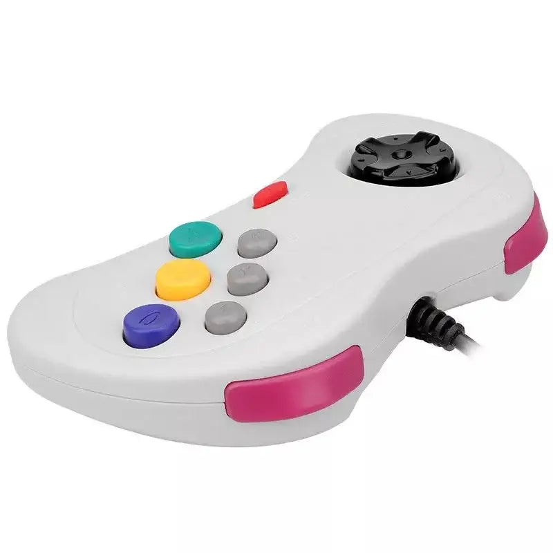 Wired Sega Saturn Controller – Classic USB Gamepad (available in Black & White) - 9eight5