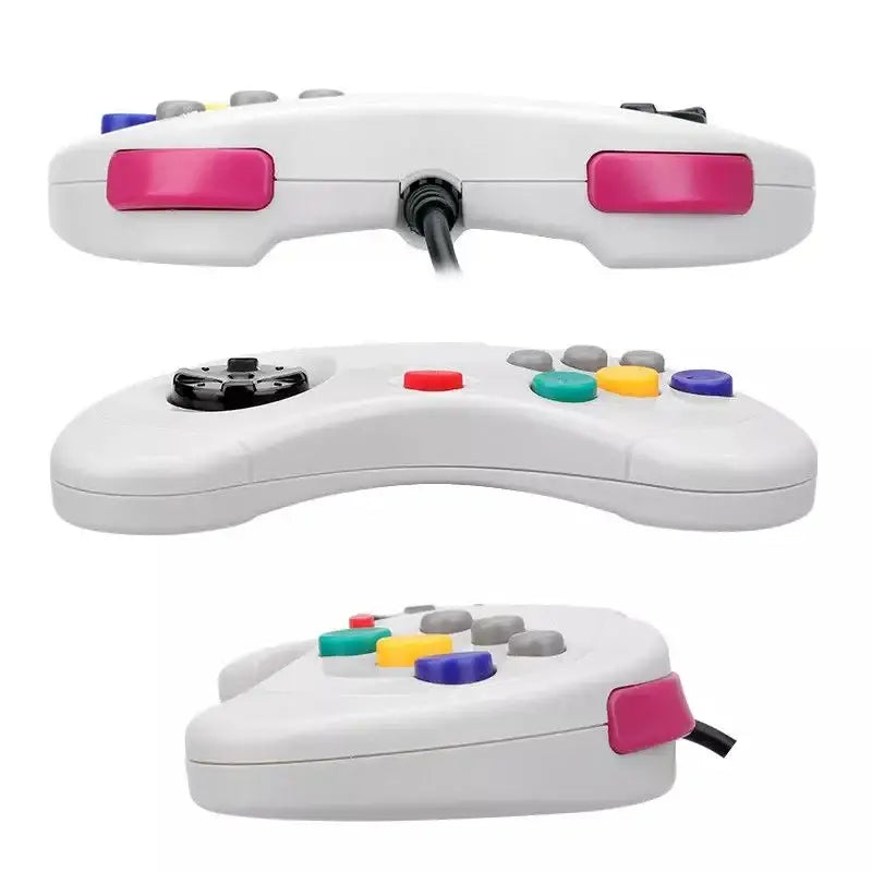 Wired Sega Saturn Controller – Classic USB Gamepad (available in Black & White) - 9eight5