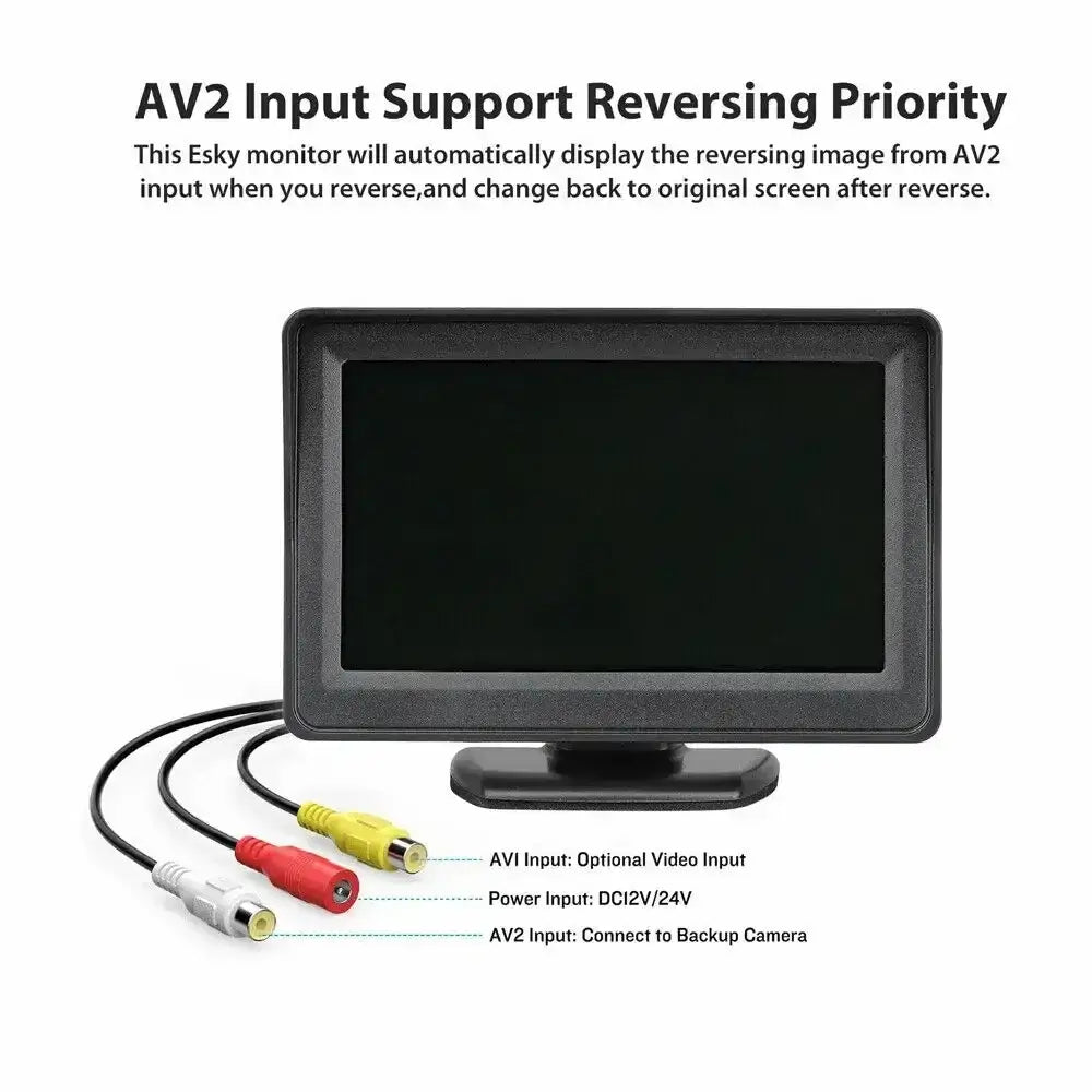 Wireless 4.3’’ Rear View Monitor & Parking Kit - HBC