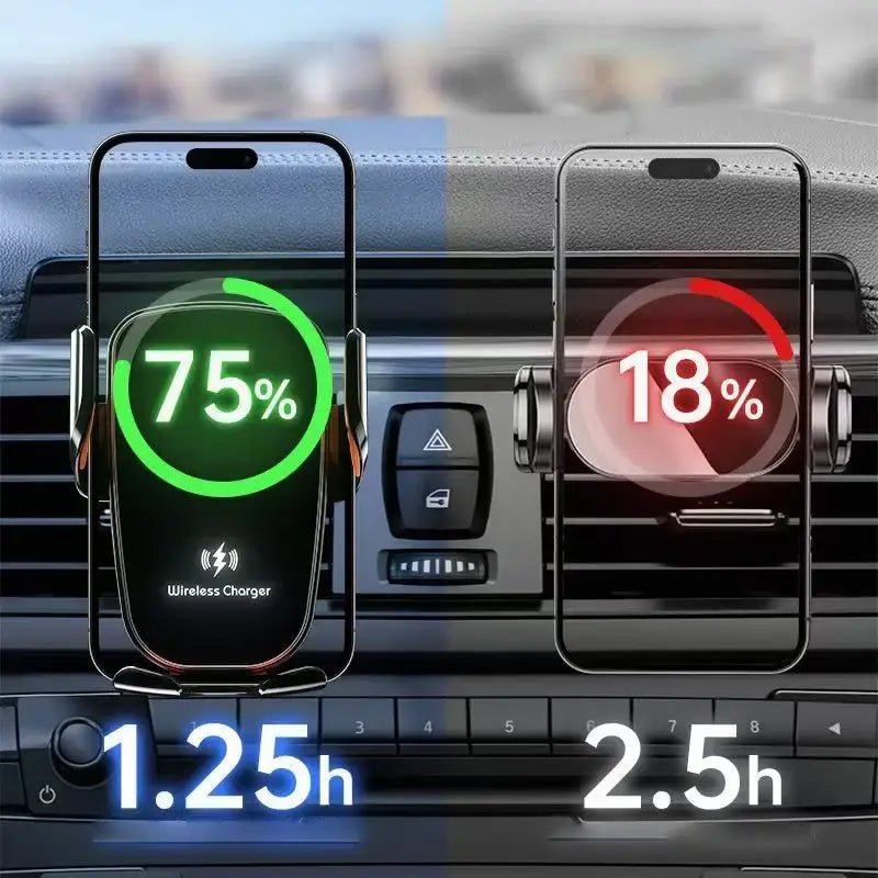 Wireless Car Charger – 15W - Black - 9eight5