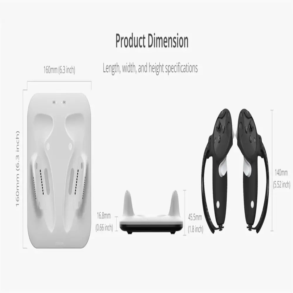 Wireless Charging Dock + G3 Controller Grips for Meta Quest 3/3S - Controller - 9eight5