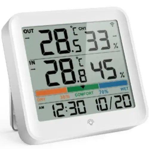 Wireless Indoor-Outdoor Weather Station with Remote Sensor (available in Black & White) - HBC