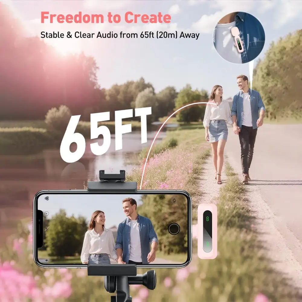 Wireless Lavalier Mic for iPhone Android & PC (available in different sets) - 9eight5