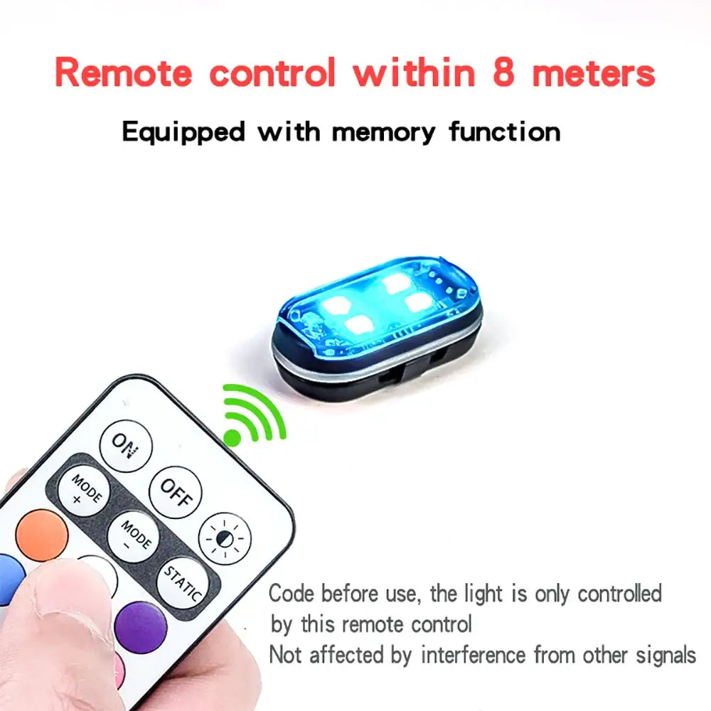 Wireless LED Strobe Lights – 8-Color Rechargeable Anti-Collision Warning Lights - HBC