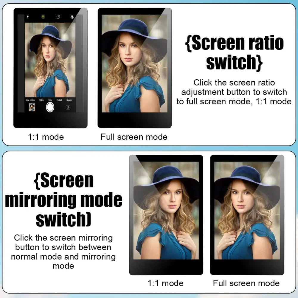 Wireless Magnetic Selfie Monitor Screen for iPhone & Android - 9eight5