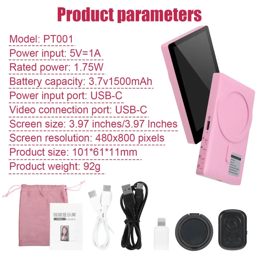 Wireless Magnetic Selfie Monitor Screen for iPhone & Android - 9eight5