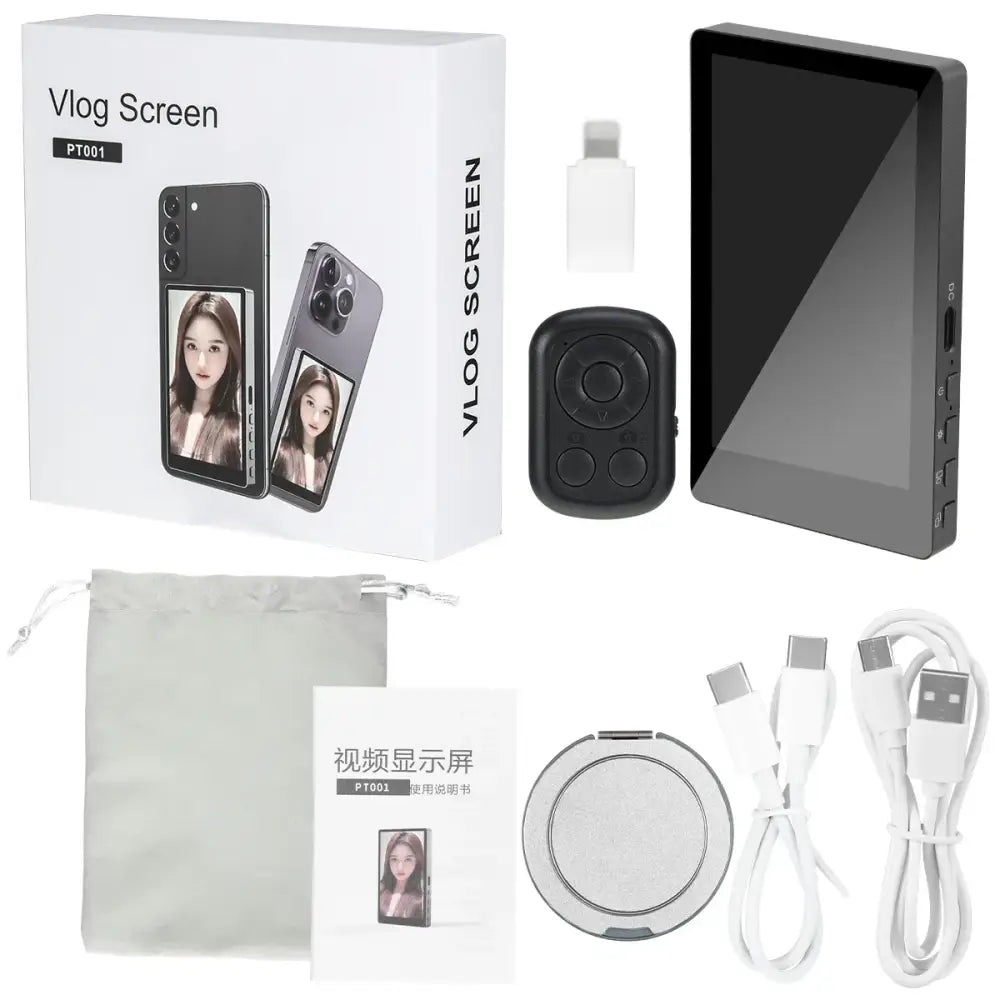 Wireless Magnetic Selfie Monitor Screen for iPhone & Android - Grey - 9eight5