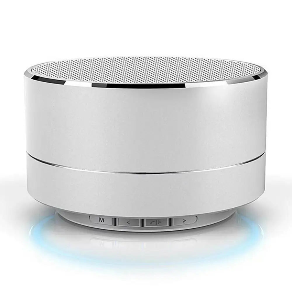 Wireless Mini Super Bass Bluetooth Music Speaker for Samsung Iphone Ipad Tablet Silver Grey - Silver