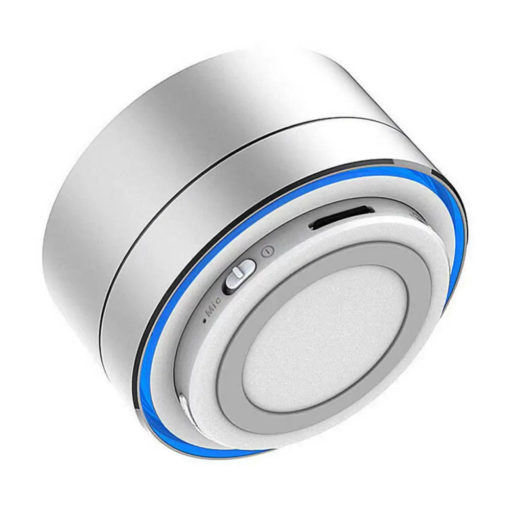 Wireless Mini Super Bass Bluetooth Music Speaker for Samsung Iphone Ipad Tablet Silver Grey - Silver