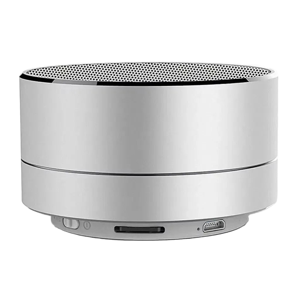Wireless Mini Super Bass Bluetooth Music Speaker for Samsung Iphone Ipad Tablet Silver Grey - Silver
