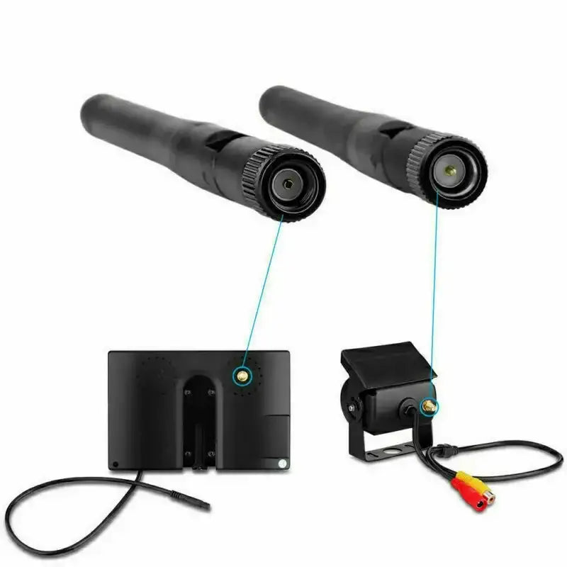 Wireless Reverse Camera Kit – 7’’ Monitor for Trucks Buses & RVs with IR Night Vision - HBC