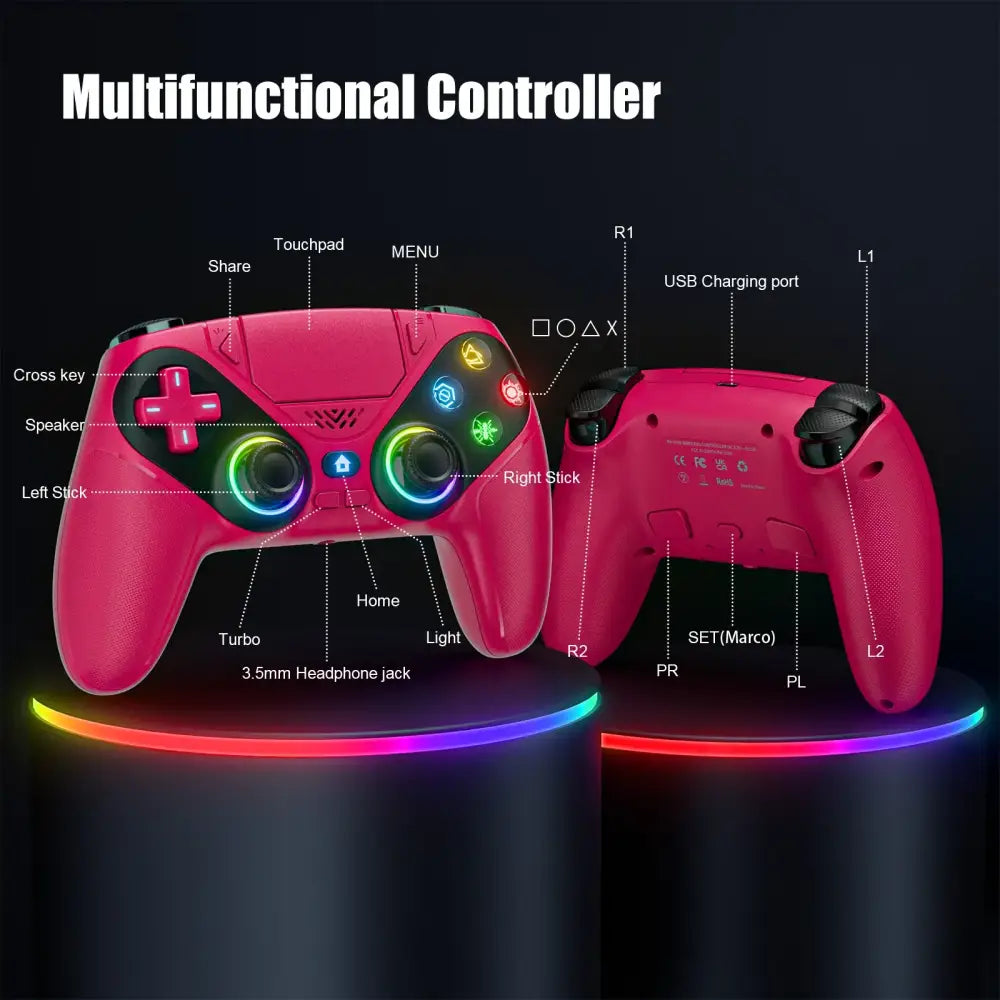 Wireless RGB Controller for PS5/PS5 Pro/PC (4 colours available) - 9eight5
