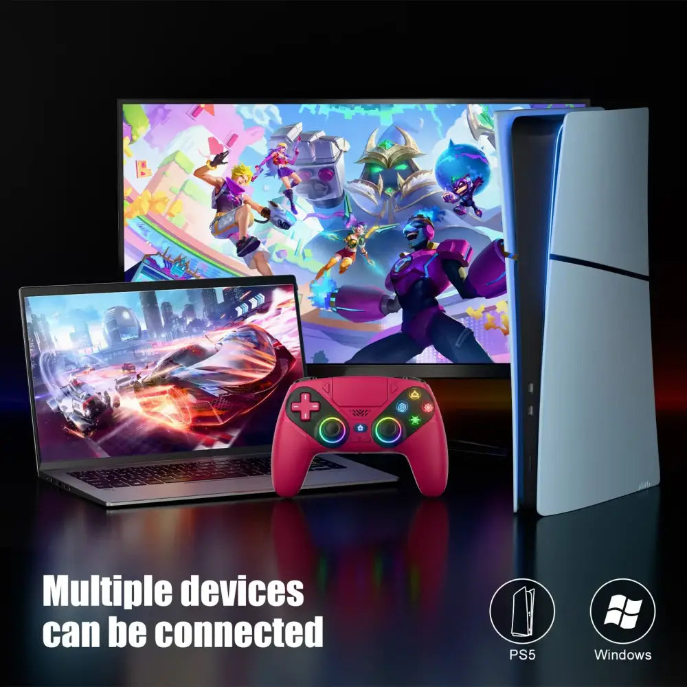 Wireless RGB Controller for PS5/PS5 Pro/PC (4 colours available) - 9eight5