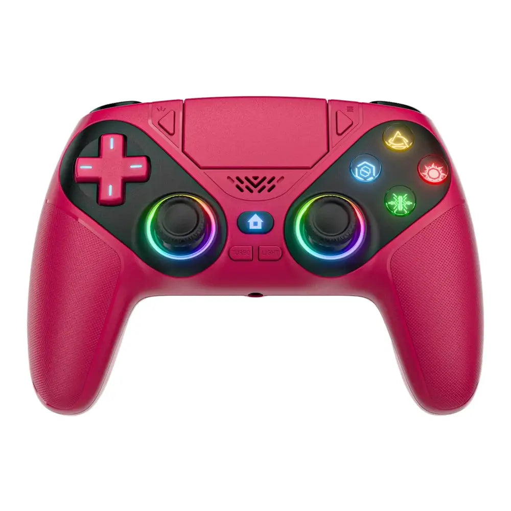 Wireless RGB Controller for PS5/PS5 Pro/PC (4 colours available) - Red / Controller - 9eight5