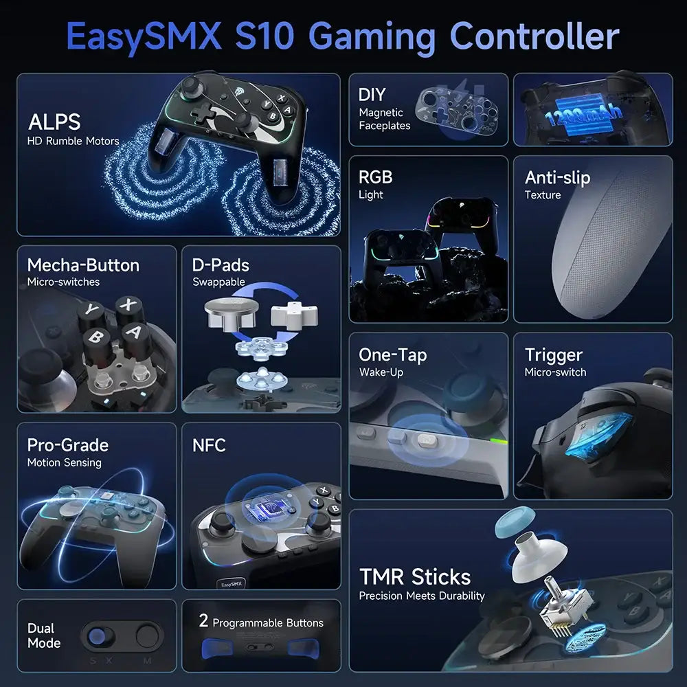 Wireless RGB Gamepad (available in Black & White) - 9eight5