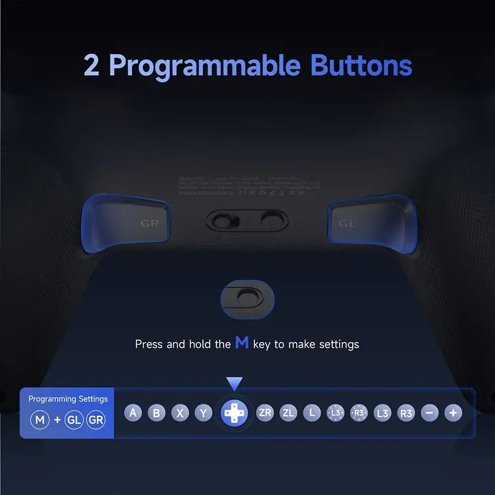 Wireless RGB Gamepad – Switch 2/PC/Phone/TV NFC Gyro (available in Black & White) - 9eight5