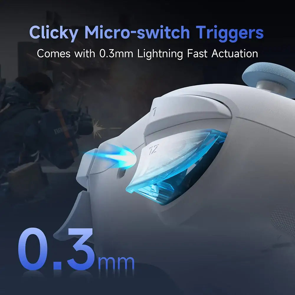 Wireless RGB Gamepad – Switch 2/PC/Phone/TV NFC Gyro (available in Black & White) - 9eight5