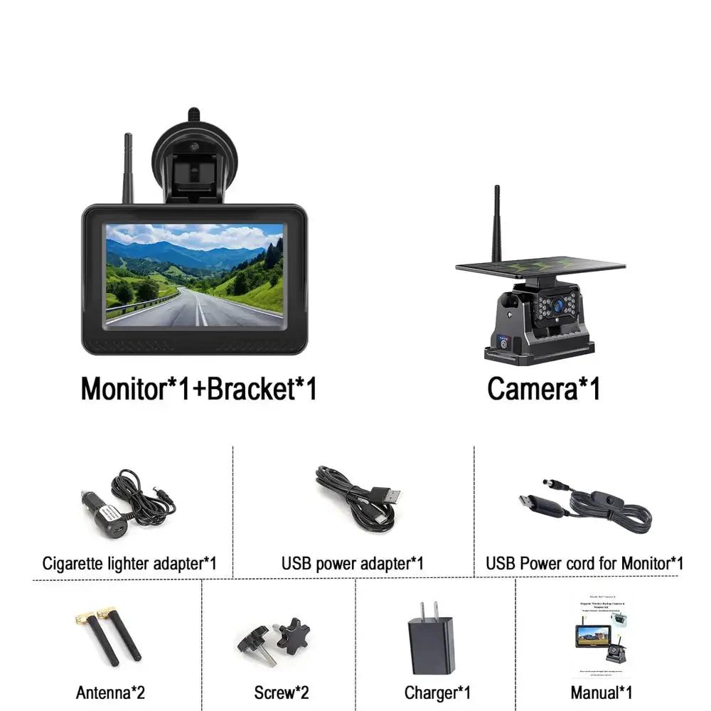 Wireless Solar – 5’’ Rear View Monitor - HBC
