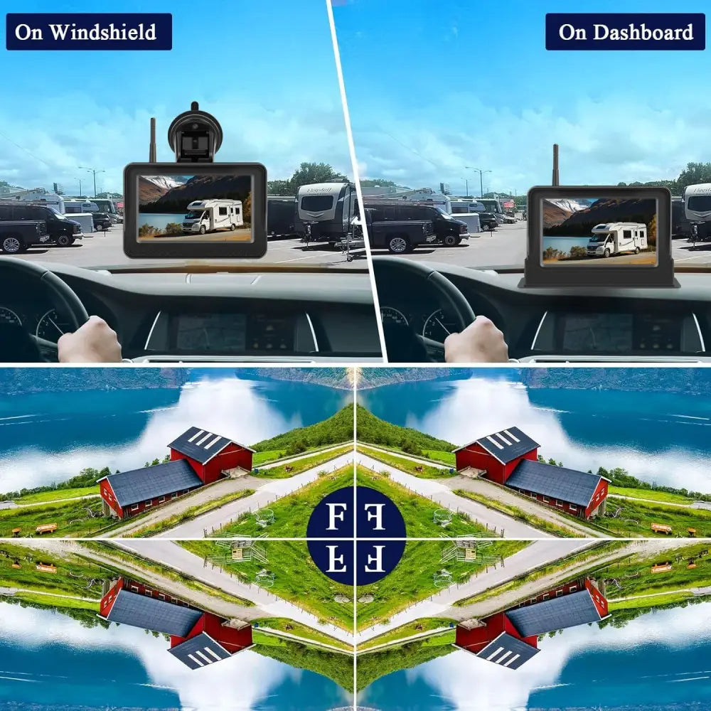 Wireless Solar – 5’’ Rear View Monitor - HBC