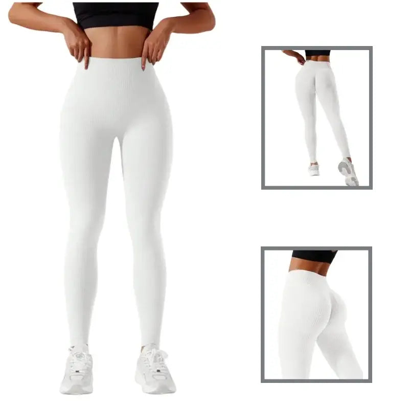 Women’s High-Waisted Seamless Leggings (3 colours and sizes available) - White / S - SS