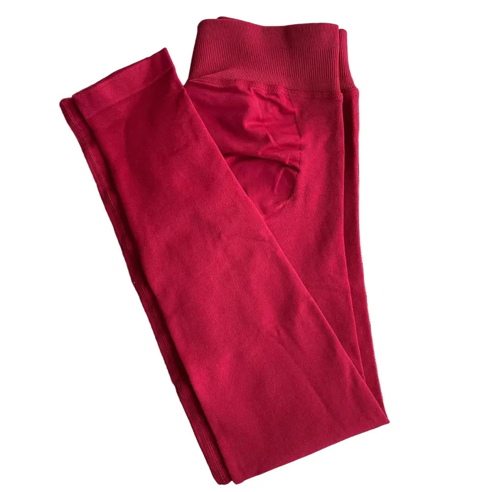 Women’s Seamless Yoga Leggings (different colours and sizes available) - Berry Red / XS - SS