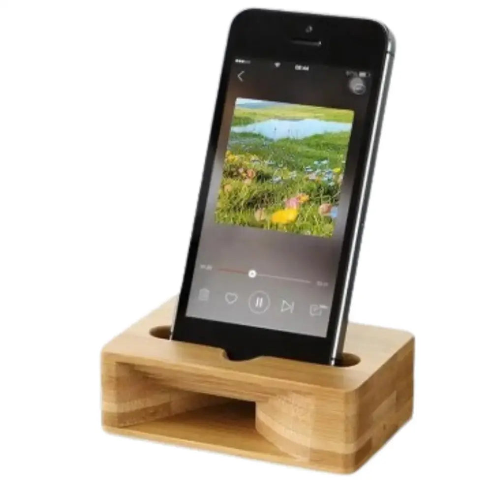 Wooden Phone Stand with Passive Speaker Amplifier - 9eight5