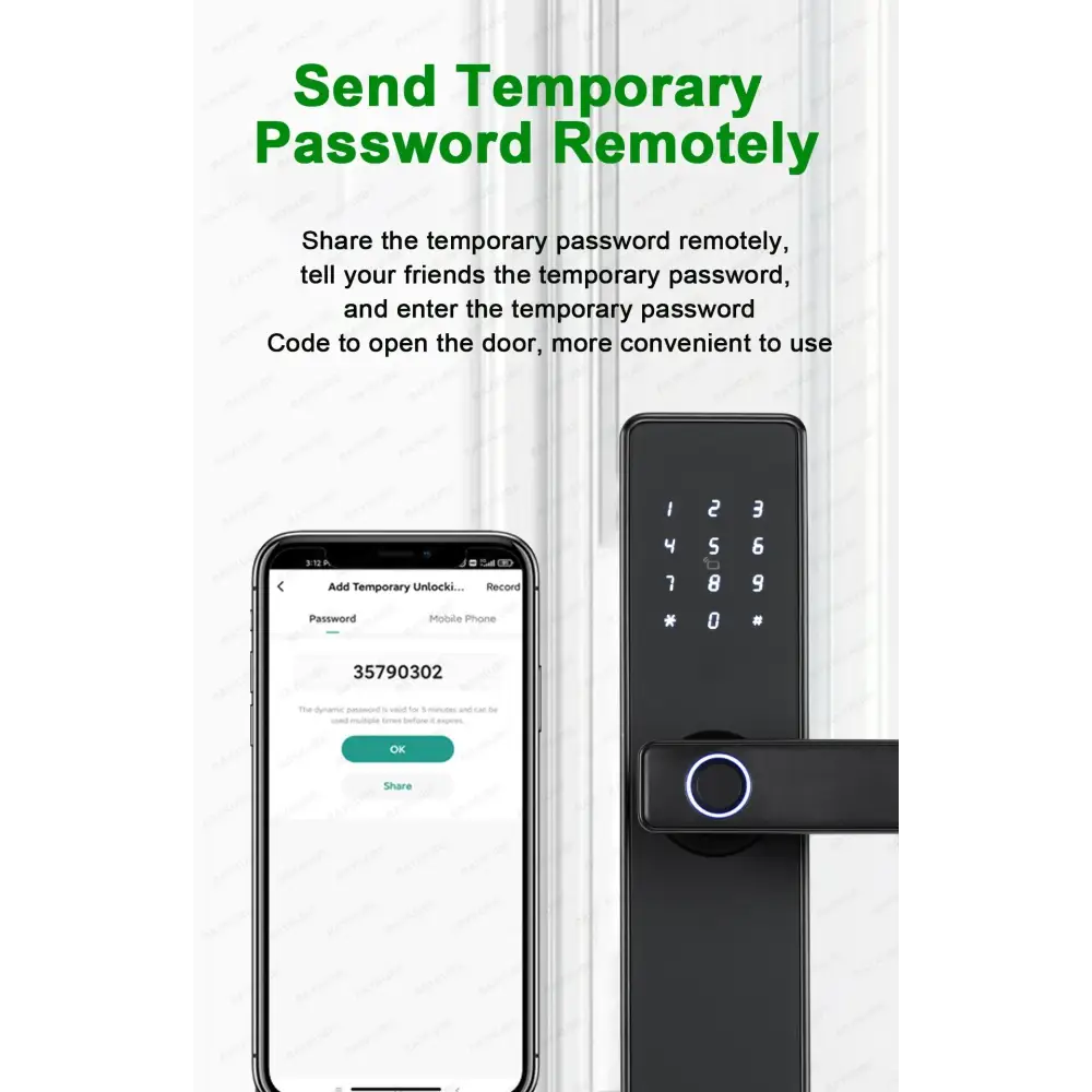 (Work in Progress) RAYKUBE K20 9-language Biometric Fingerprint Door Lock Electronic Door Lock with Tuya APP/IC
