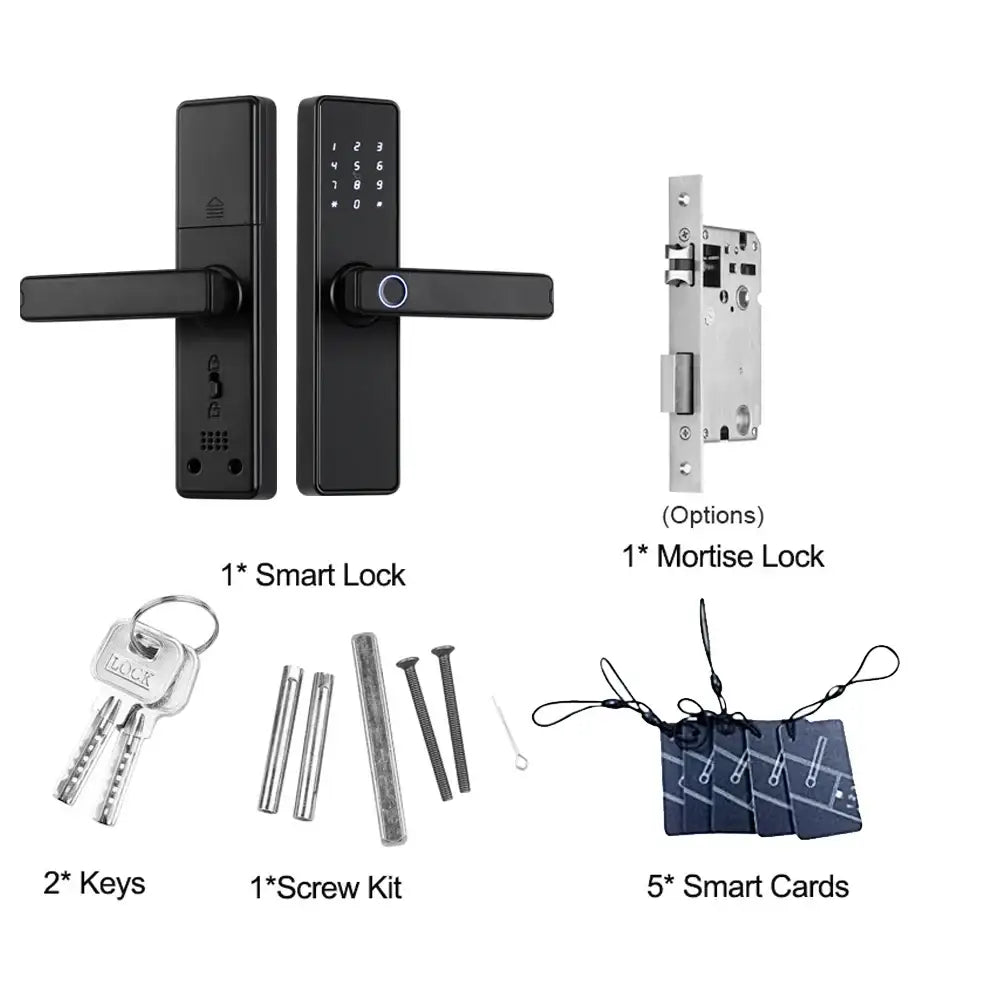 (Work in Progress) RAYKUBE K20 9-language Biometric Fingerprint Door Lock Electronic Door Lock with Tuya APP/IC