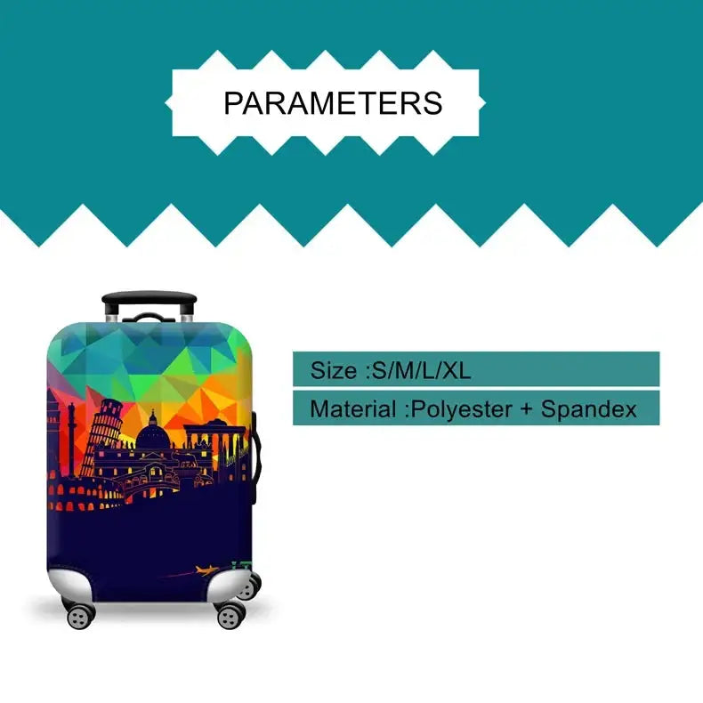 World Map Elastic Luggage Cover (18–32″) (different designs available) - SS