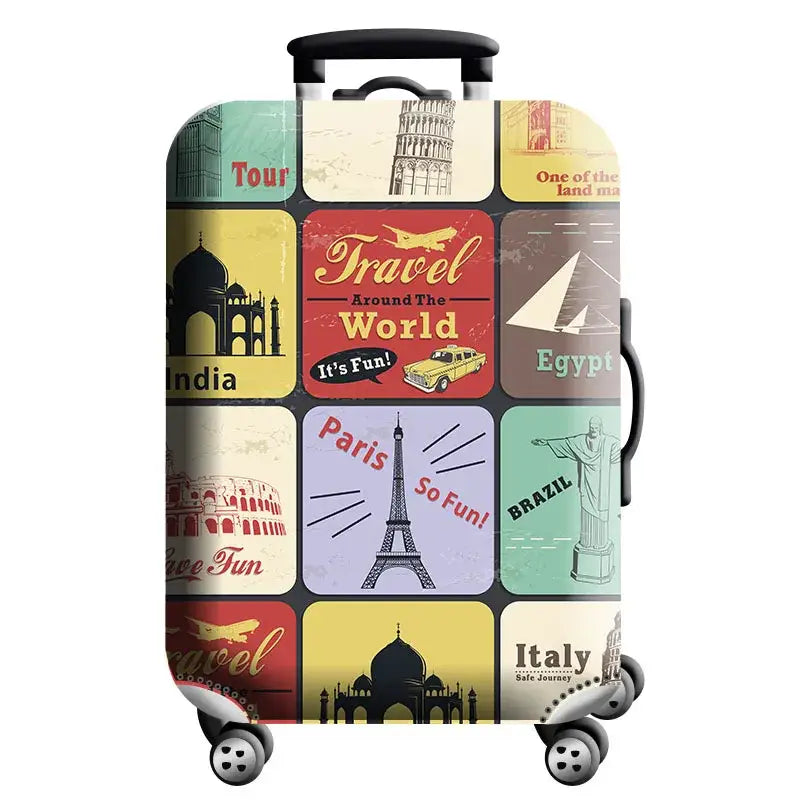 World Map Elastic Luggage Cover (18–32″) (different designs available) - Design - 25 / S / Luggage Cover - SS