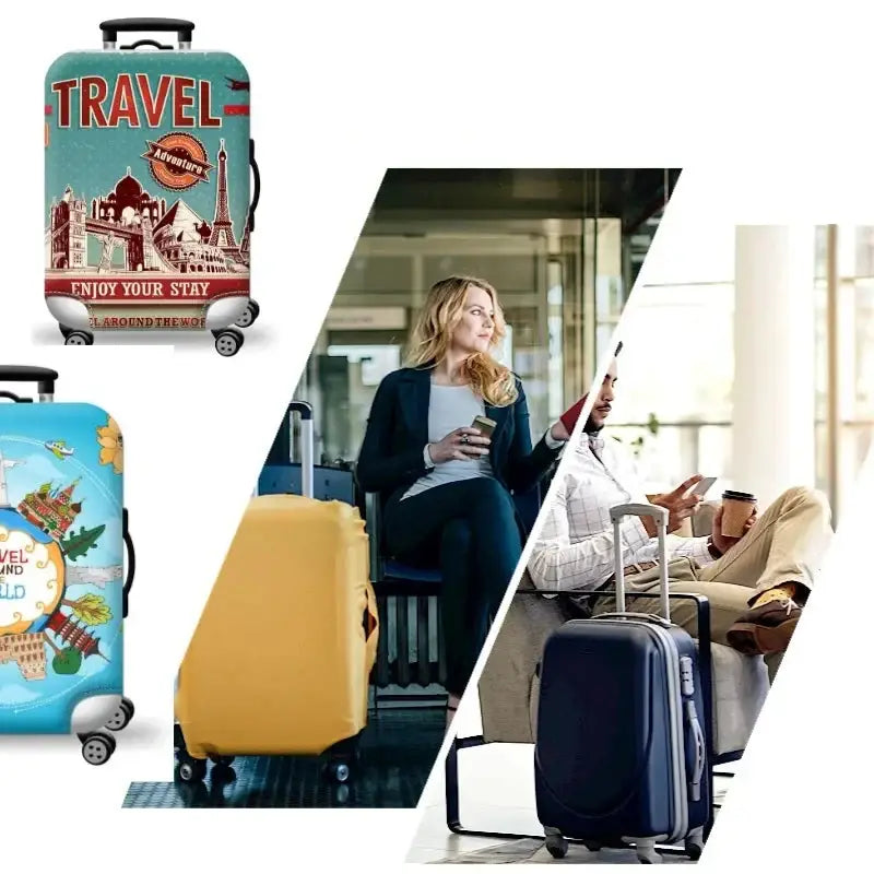 World Map Elastic Luggage Cover (18–32″) (different designs available) - SS