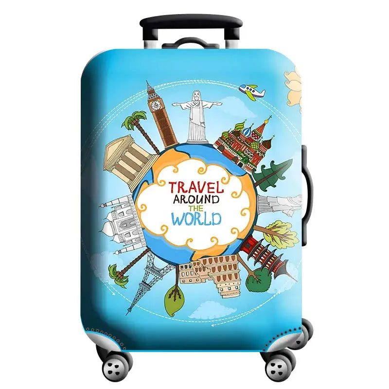 World Map Elastic Luggage Cover (18–32″) (different designs available) - Design - 26 / S / Luggage Cover - SS