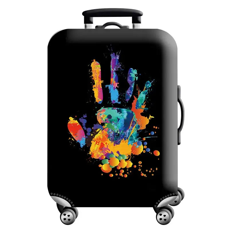 World Map Elastic Luggage Cover (18–32″) (different designs available) - Design - 4 / S / Luggage Cover - SS