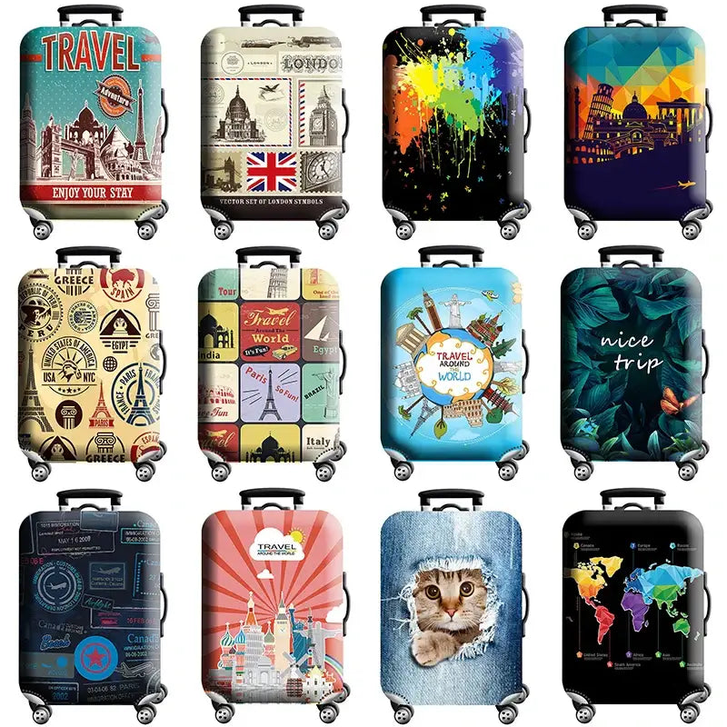 World Map Elastic Luggage Cover (18–32″) (different designs available) - SS