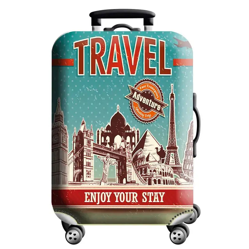 World Map Elastic Luggage Cover (18–32″) (different designs available) - Design - 16 / S / Luggage Cover - SS