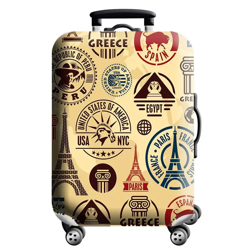 World Map Elastic Luggage Cover (18–32″) (different designs available) - Design - 28 / S / Luggage Cover - SS
